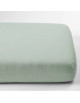 Drap housse 60x120 en Satin de coton bio "Tilleul"
