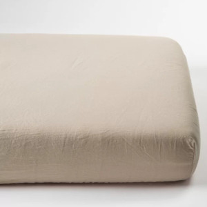 Drap housse bébé 70x140 en Satin de coton bio "Lin" Kadolis