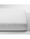 Drap housse bébé 70x140 en Satin de coton bio "Blanc Craie" Kadolis