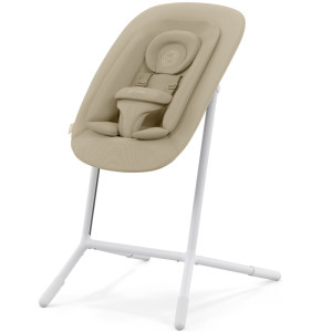 Chaise Haute évolutive bébé en bois LEMO 4-in-1 "Sand White" Cybex