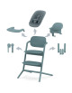 Chaise Haute bébé évolutive en bois LEMO "Stone Blue" 4-in-1