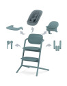 Chaise Haute bébé évolutive en bois LEMO "Stone Blue" 4-in-1