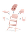 Chaise Haute bébé évolutive en bois LEMO "Pearl Pink" 4-in-1 