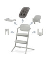Chaise Haute bébé évolutive en bois LEMO "Suede Grey" 4-in-1 