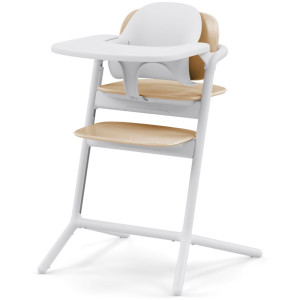  Chaise Haute bébé évolutive en bois LEMO 3-in-1 "Sand White" Cybex