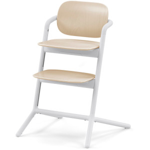 Chaise Haute bébé évolutive en bois LEMO 3-in-1 "Sand White" Cybex