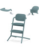 Chaise Haute bébé évolutive en bois LEMO "Stone Blue" 3-in-1