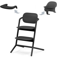 Chaise Haute bébé évolutive en bois LEMO "Stunning Black"  3-in-1
