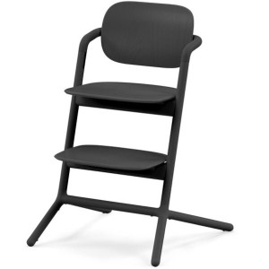 Chaise Haute bébé évolutive en bois LEMO 4-in-1 "Stunning Black" Cybex