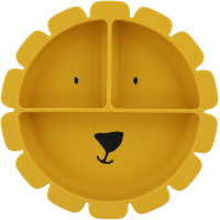 Assiette compartimentée avec ventouse en silicone "Mr Lion"