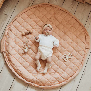 Sac à jouets /Tapis de jeu Soft en coton bio "Fleuri" Play & Go