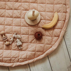 Sac à jouets /Tapis de jeu Soft en coton bio "Fleuri" Play & Go