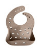 Bavoir à poche en silicone "Minouche Taupe" (6-36 mois)