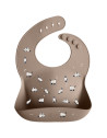 Bavoir à poche en silicone "Minouche Taupe" (6-36 mois)