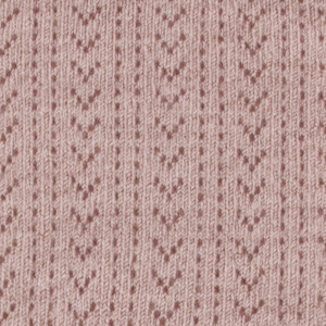 Chaussettes hautes fille en laine mérinos et maille ajourée Adèle "Vieux Rose" Collégien