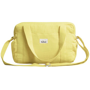 Sac à langer Middle en double gaze de coton "Jaune Izamal" Bebel