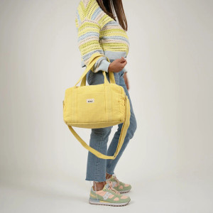 Sac à langer Middle en double gaze de coton "Jaune Izamal" Bebel