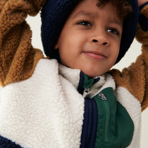 Blouson polaire enfant en PET recyclé Nolan Pile "Classic Navy" Liewood