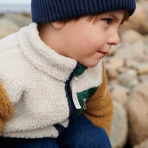 Blouson polaire enfant en PET recyclé Nolan Pile "Classic Navy" Liewood
