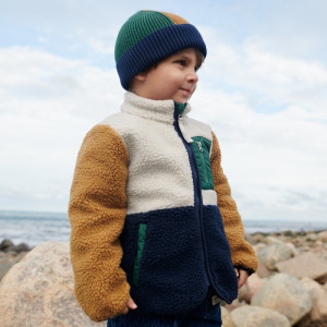 Blouson polaire enfant en PET recyclé Nolan Pile "Classic Navy" Liewood