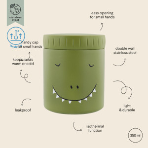 Boîte Repas Isotherme en inox "Mr Dino" (350 ml) Trixie