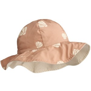 Chapeau bébé réversible en coton bio Amélia "Coquillages Tuscany" Liewood