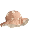 Chapeau bébé réversible en coton bio Amélia "Coquillages Tuscany"