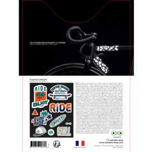 Stickers réflechissants pour vélo et accessoires "Ride" Rainette