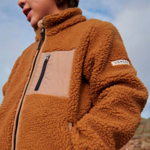 Blouson polaire en PET recyclé Nolan Pile "Golden Caramel Oak Mix" Liewood