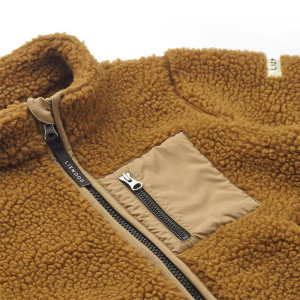 Blouson polaire en PET recyclé Nolan Pile "Golden Caramel Oak Mix" Liewood
