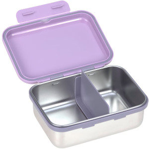Boîte à goûter compartimentée en inox "Little Gang Coeur" Lässig