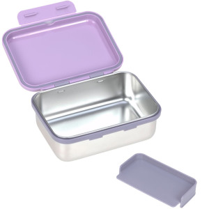 Boîte à goûter compartimentée en inox "Little Gang Coeur" Lässig