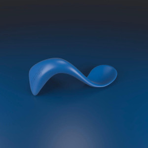 Cuillère d'apprentissage courbée "Bleu Marine" (Droitier) Kizingo