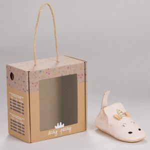 Chaussons bébé en cuir My Blublu "Licorne"