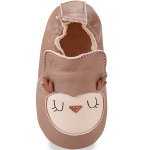 Chaussons bébé en cuir My Blublu "Hibou"