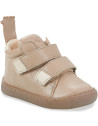 Chaussures en cuir My Deboo Velcro "Taupe"