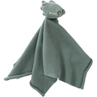 Doudou plat en tricot coton bio "Crocodile"