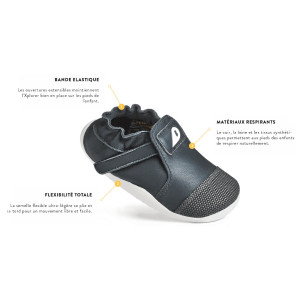 Chaussures pré-marche en cuir Xplorer Marvel "Sauge" Bobux