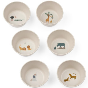 Bols enfant en PET recyclé Cees "All Together" (x6) Liewood