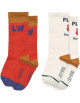 Chaussettes enfant en coton Annette "Apple Red/ Crème de la crème"