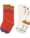 Chaussettes enfant en coton Annette "Apple Red/ Crème de la crème"