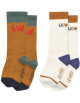 Chaussettes enfant en coton Annette "Golden Caramel/Crème de la crème"