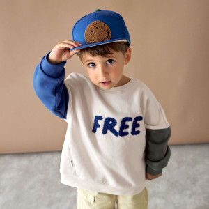 Sweat bébé en coton bio "Little Gang Free"