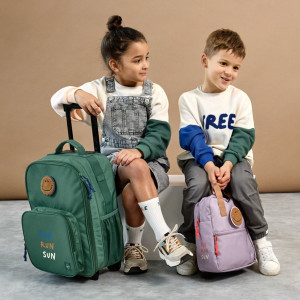 Valise trolley enfant Little Gang "Vert Foncé" Lassig