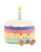 Peluche Amuseables Gâteau d'Anniversaire Rainbow (15 cm)