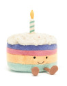 Peluche Amuseables Gâteau d'Anniversaire Rainbow (15 cm)