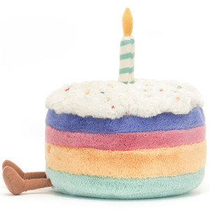 Peluche Amuseable Gâteau d'Anniversaire Rainbow (15 cm) Jellycat