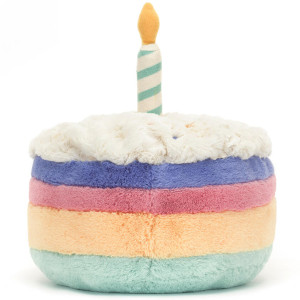 Peluche Amuseable Gâteau d'Anniversaire Rainbow (15 cm) Jellycat