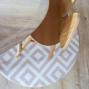 Tapis de protection de sol en vinyl Modern Blocks "Desert Sand" (110 cm) Eeveve
