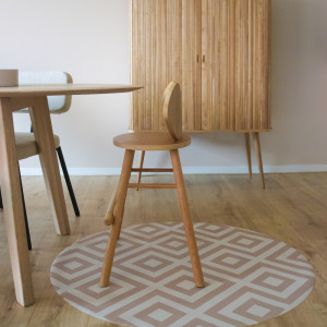 Tapis de protection de sol en vinyl Modern Blocks "Desert Sand" (110 cm) Eeveve